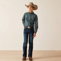 Ariat Ariat Boy's Broderick Classic Fit Button Down Shirt -Ariat ariat ariat boys broderick classic fit button down 2