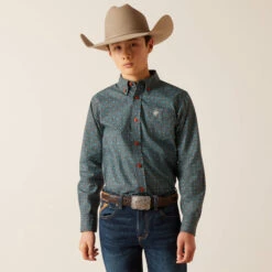 Ariat Ariat Boy's Broderick Classic Fit Button Down Shirt