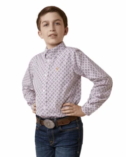 Ariat Ariat Boy's Merrick Lilac Shirt