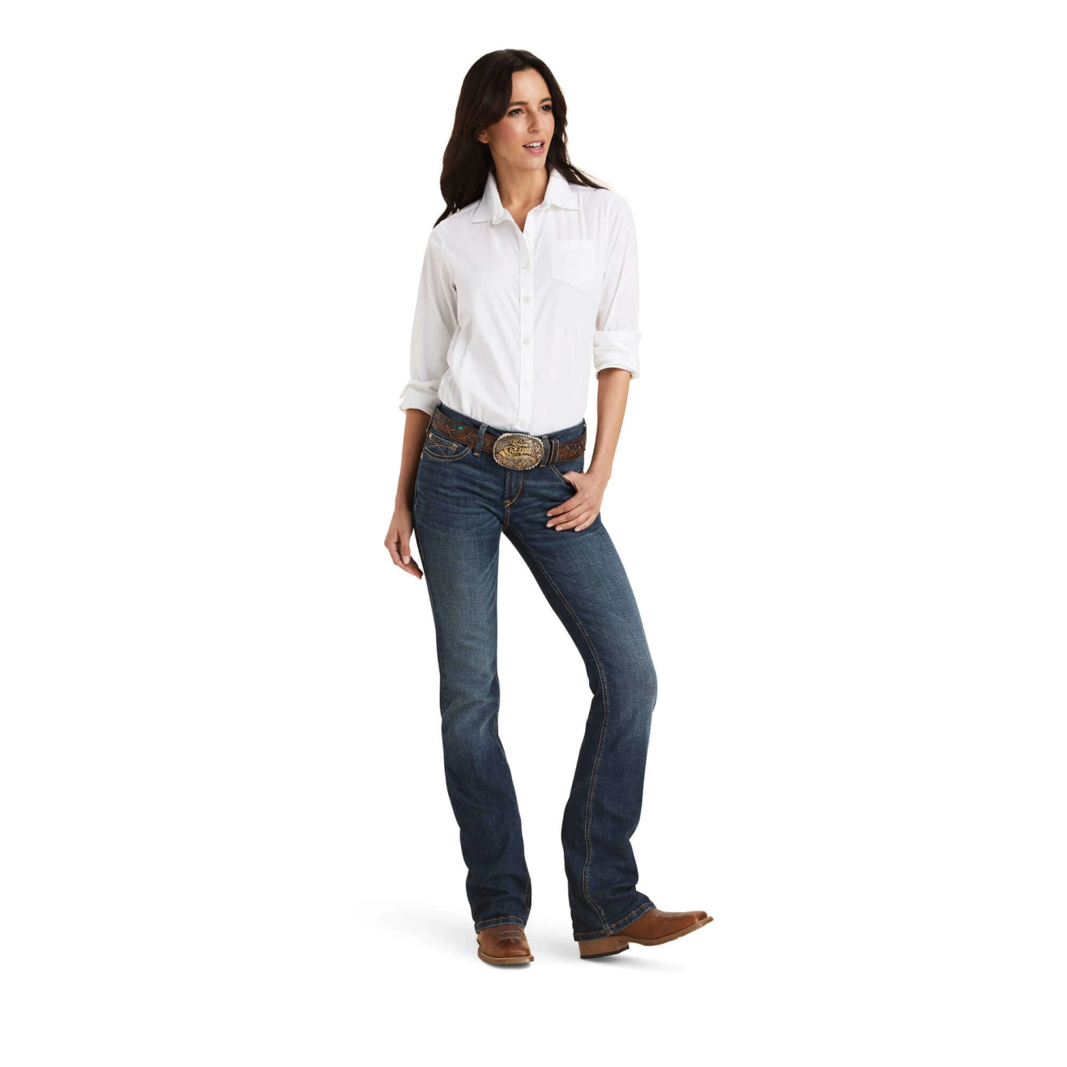 Ariat Ariat Ladies R.E.A.L. Mid Rise Amora Boot Cut Jean 3 Ariat Ariat Ladies R.E.A.L. Mid Rise Amora Boot Cut Jean - Image 3