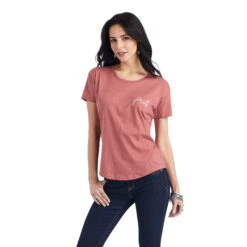 Ariat Ariat Ladies Red Clay Heather Sunset Lockup Tee -Ariat ariat ariat ladies red clay heather sunset lockup 2