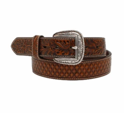 Ariat Ariat Men's Basketweave Floral Belt