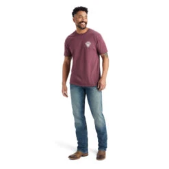 Ariat Ariat Men's Burgundy Arrowhead 2.0 Tee -Ariat ariat ariat mens burgundy arrowhead 20 tee 2