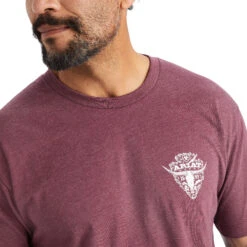 Ariat Ariat Men's Burgundy Arrowhead 2.0 Tee -Ariat ariat ariat mens burgundy arrowhead 20 tee 3
