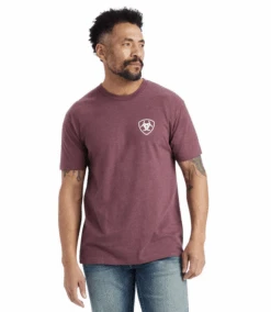 Ariat Ariat Men's Burgundy Minimalist Tee