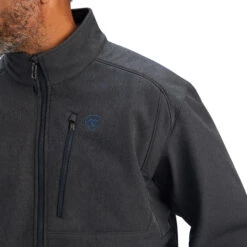 Ariat Ariat Men's Charcoal Logo 2.0 Patriot Softshell Water Resistant Jacket -Ariat ariat ariat mens charcoal logo 20 patriot softshel 1