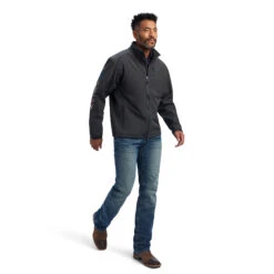 Ariat Ariat Men's Charcoal Logo 2.0 Patriot Softshell Water Resistant Jacket -Ariat ariat ariat mens charcoal logo 20 patriot softshel 3