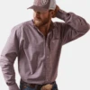 Ariat Ariat Men's Heather Wine Long Sleeve Shirt