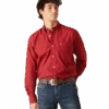 Ariat Ariat Mens Kaisen Red Long Sleeve Shirt