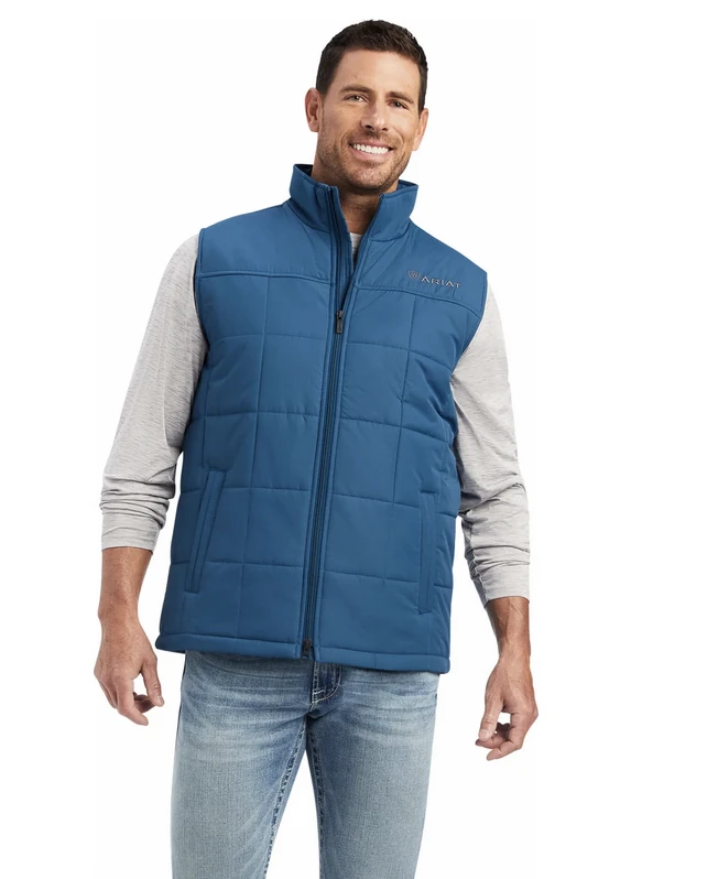 Ariat Ariat Men's Majolica Blue Crius Insulated Vest C4 1 Ariat Ariat Men's Majolica Blue Crius Insulated Vest C4