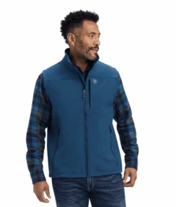 Ariat Ariat Men's Majolica Blue Logo 2.0 Softshell Vest C4