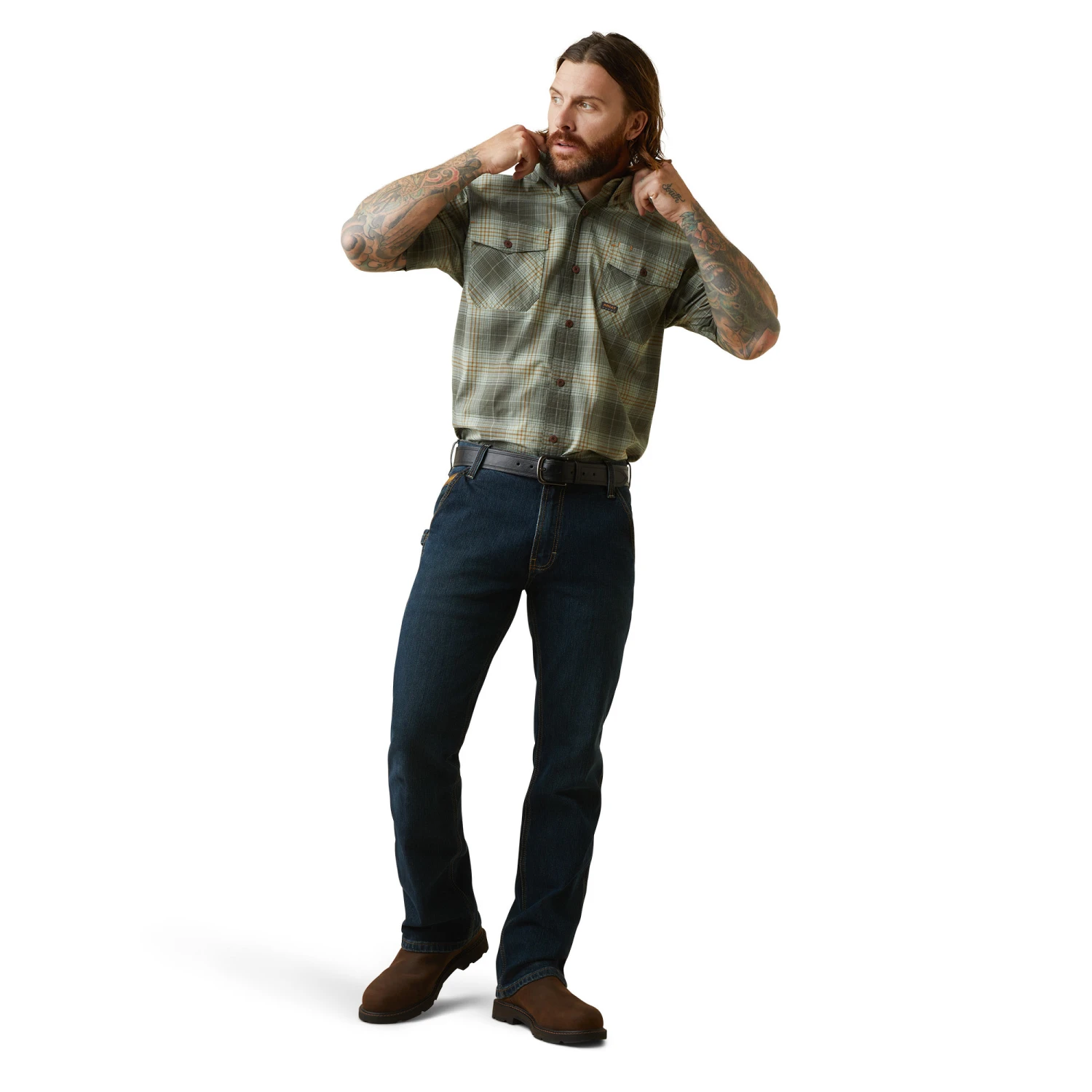 Ariat Ariat Men's Rebar Made Tough DuraStretch Button Down Work Shirt 3 Ariat Ariat Men's Rebar Made Tough DuraStretch Button Down Work Shirt - Image 3