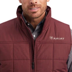 Ariat Ariat Men's Red Mahogany Crius Insulated Vest C4 6 Ariat Ariat Men's Red Mahogany Crius Insulated Vest C4 -Ariat ariat ariat mens red mahogany crius insulated vest 1