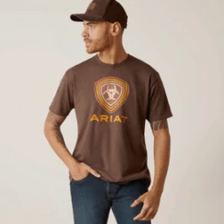 Ariat Ariat Men's Rope Lockup Brown Tee
