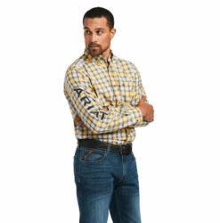 Ariat Ariat Men's Team Local Honey Plaid LS Shirt