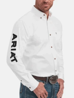 Ariat Ariat Men's Team White Long Sleeve Shirt