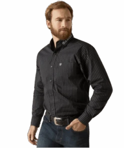 Ariat Ariat Men's Team Woodson Black Fitted Shirt