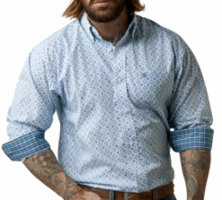 Ariat Ariat Men's Wayne Aquaville Long Sleeve Shirt