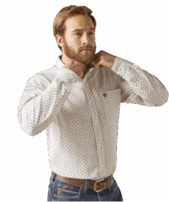 Ariat Ariat Men's White Kashton Fitted Long Sleeve Shirt