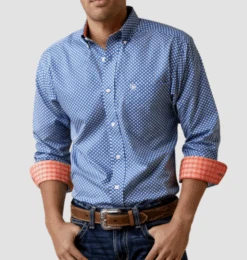 Ariat Ariat Men's Wren Cobalt Long Sleeve Shirt