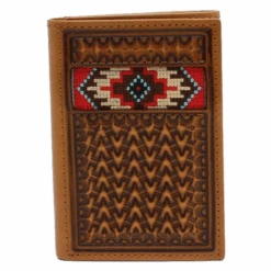 Ariat Ariat Tan Beaded Trifold Wallet