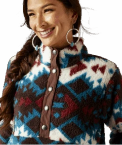 Ariat Ariat Women's Berber Snap Front Sweatshirt -Ariat ariat ariat womens berber snap front sweatshirt 3