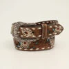 Ariat Ariat Women's Floral Belt With Turquoise Underlay