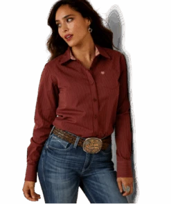 Ariat Ariat Women's Pinstripe Wrinkle Resist Kirby Stretch Button Down Shirt