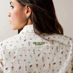 Ariat Ariat Women's Santa Fe Wrinkle Resist Kirby Stretch Button Down Shirt -Ariat ariat ariat womens santa fe wrinkle resist kirby s 2