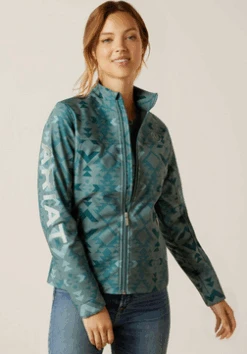 Ariat Ariat Women's Team Softshell Teal Aztec Jacket