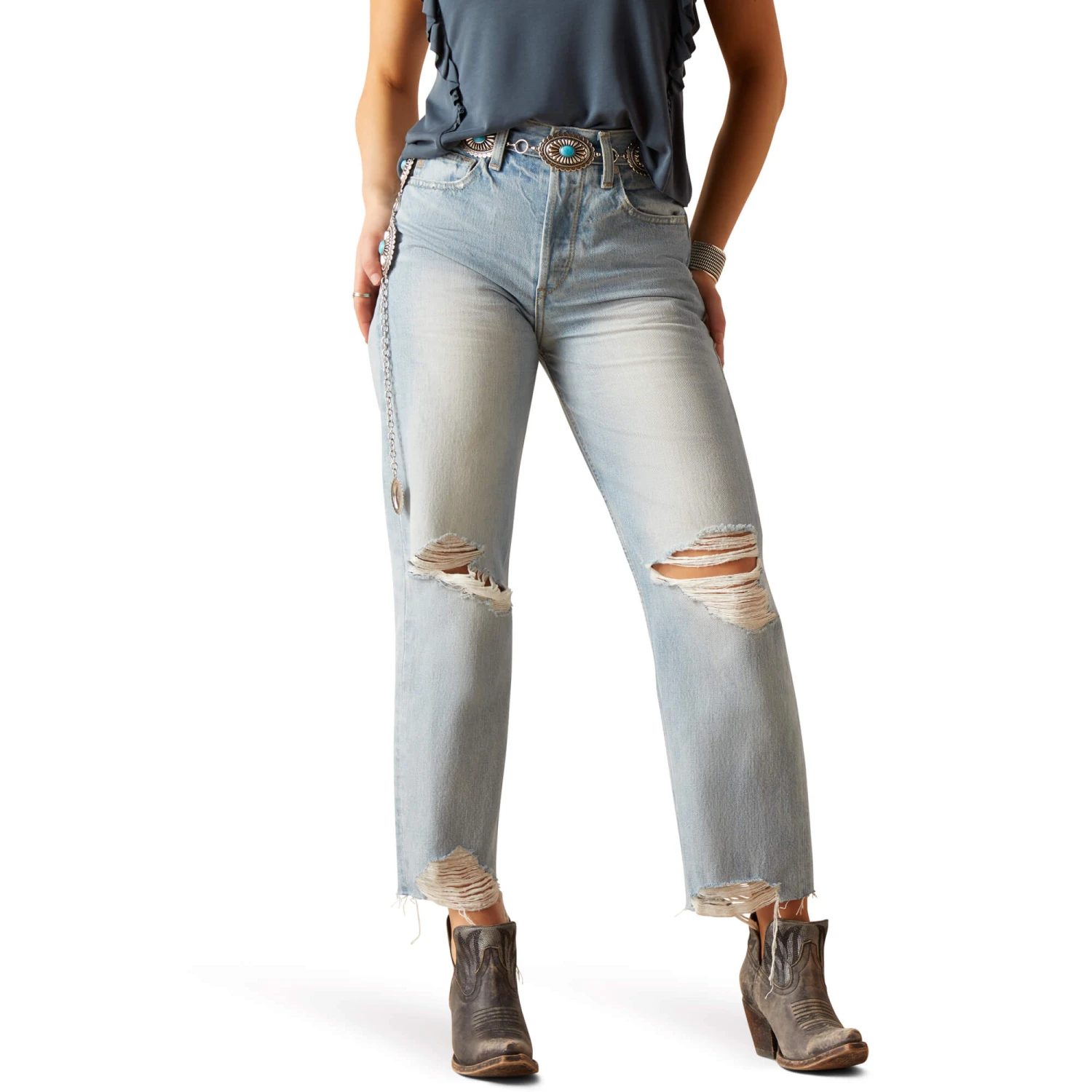 Ariat Ariat Women's Ultra High Rise Tomboy Straight Jean 6 Ariat Ariat Women's Ultra High Rise Tomboy Straight Jean - Image 6