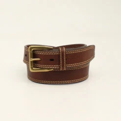 Ariat Men's Brown Double Stitch Belt